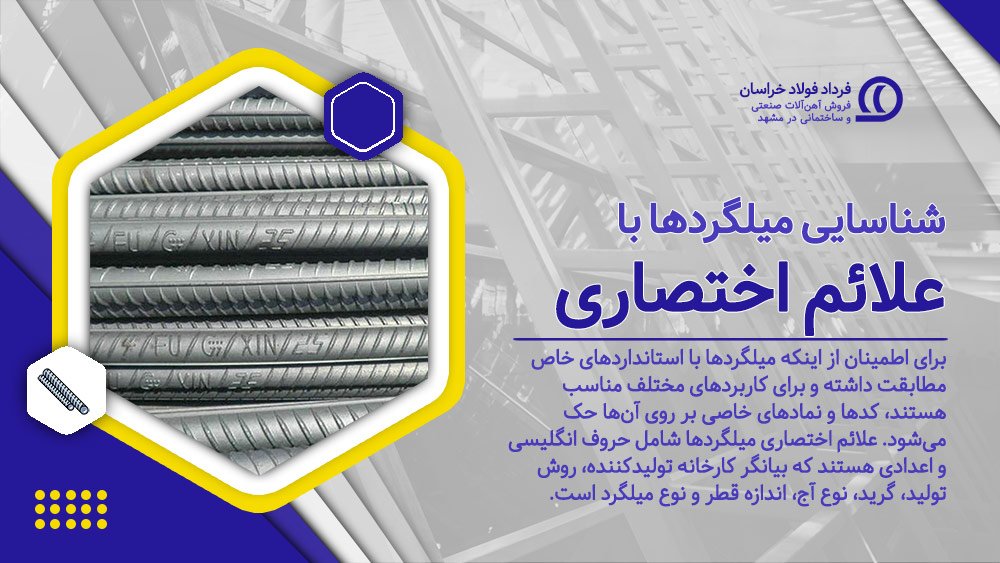 علائم اختصاری میلگردها علائم اختصاری میلگردها